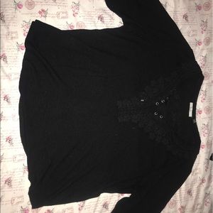 Black knit long sleeve
